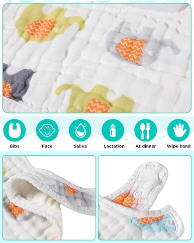 40 Pcs Baby Muslin Bandana Drool Bibs for Boys Girls Newborn Infant Adjustable Cotton Baby Bibs Unisex Absorbent Soft Waterproof Toddler Bibs for Baby Feeding, Teething and Drooling in Saudi Arabia