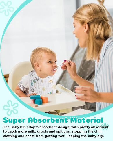40 Pcs Baby Muslin Bandana Drool Bibs for Boys Girls Newborn Infant Adjustable Cotton Baby Bibs Unisex Absorbent Soft Waterproof Toddler Bibs for Baby Feeding, Teething and Drooling in Saudi Arabia