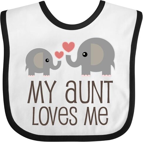 inktastic My Aunt Loves Me Baby Bib in Saudi Arabia