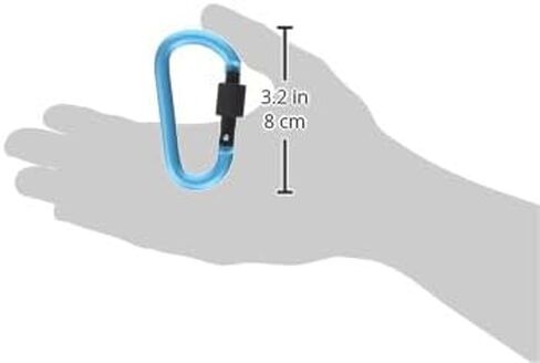 Emoly Locking Carabiner Clip D Shape Spring-Loaded Gate Aluminum Keychain Gate Buckle for Home, Rv, Camping, Fishing, Hiking, Traveling and Keychain, 8 Pack (Black) in Saudi Arabia
