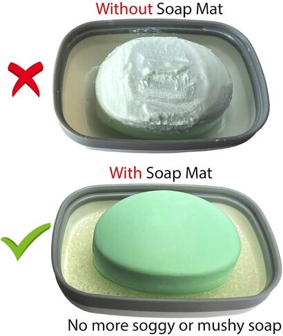 Kiasona 2Pack Travel Soap Box,soap Bar Holder Dish Container Case with Sponge Saver&Silicone Band,Strong Sealing,Leak Proof,Portable,Best for Bathroom,Gym,School,Camping,Hiking,Vacation(Pack of 2) in Saudi Arabia