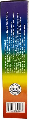 Govinda Premium Seven Chakras Layered Pillar Candle 1.5" Dia x 7" High | 7 Chakras from Crown to Root | Perfect for Positive Energy, Meditation and Relaxation in Saudi Arabia