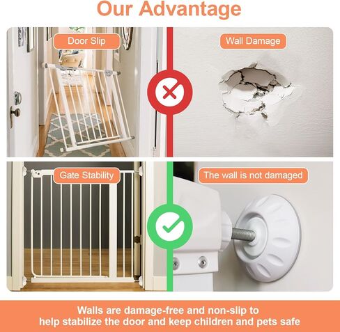 واقي حائط لبوابة الاطفال من 4 قطع، واقي تمديد لبوابة الاطفال، اكواب حائط البوابات، بوابات مثبتة بالضغط، واقي حائط لبوابة الطفل لحماية الجدران والمداخل من بوابات وسلالم الحيوانات الاليفة والكلاب in Kuwait