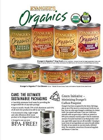 Evanger's Organics Canned and Dry Food, Beef Dinner, 5.5 Ounce (Pack of 24) in Saudi Arabia