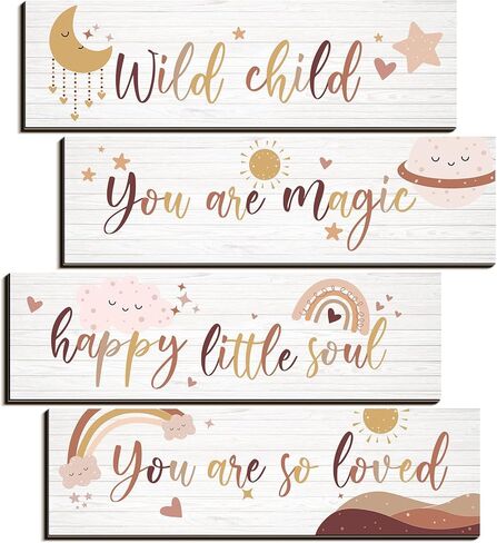 Boho Rainbow Decor Rainbow Nursery Decor Baby Shower Nursery Decor Kids Room Decor Classroom Decor You Are So Loved Rainbows Wall Decor Inspirational Wood Sign for Girl Boy Bedroom School (Natural) in Kuwait