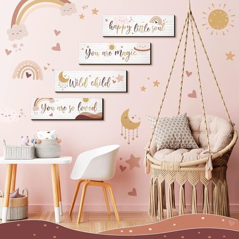 Boho Rainbow Decor Rainbow Nursery Decor Baby Shower Nursery Decor Kids Room Decor Classroom Decor You Are So Loved Rainbows Wall Decor Inspirational Wood Sign for Girl Boy Bedroom School (Natural) in Kuwait