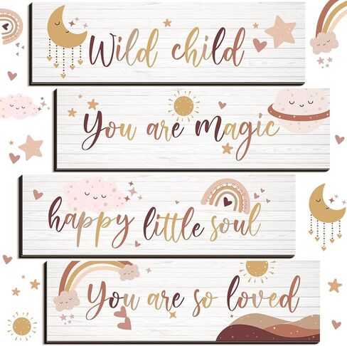 Boho Rainbow Decor Rainbow Nursery Decor Baby Shower Nursery Decor Kids Room Decor Classroom Decor You Are So Loved Rainbows Wall Decor Inspirational Wood Sign for Girl Boy Bedroom School (Natural) in Kuwait