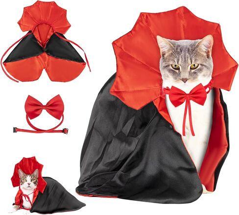 EPN الكلب أزياء الهالوين أزياء حفلات الهالوين للقطط والكلاب الشيطان مصاص الدماء عباءة القط ملابس تنكرية للهالوين عباءة للقطط والكلاب الصغيرة والمتوسطة in Kuwait
