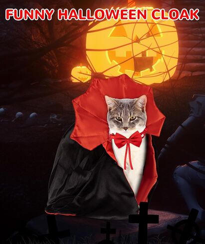 EPN الكلب أزياء الهالوين أزياء حفلات الهالوين للقطط والكلاب الشيطان مصاص الدماء عباءة القط ملابس تنكرية للهالوين عباءة للقطط والكلاب الصغيرة والمتوسطة in Kuwait