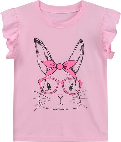 طفل الفتيات تي شيرت كشكش كم تيز لطيف ديناصور تانك القمم يونيكورن ملابس غير رسمية الأرنب 1-7 سنوات in Kuwait