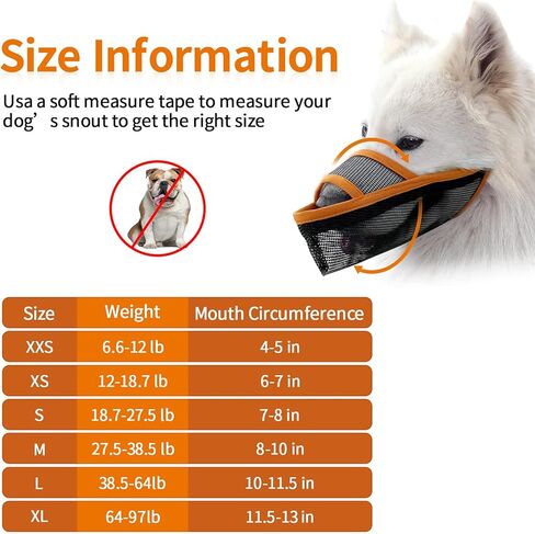 كمامة تاند للكلاب الصغيرة والمتوسطة والكبيرة، كمامة شبكية هوائية قابلة للتنفس وقابلة للشرب للكلاب مضادة للعض ولعق النباح in Kuwait