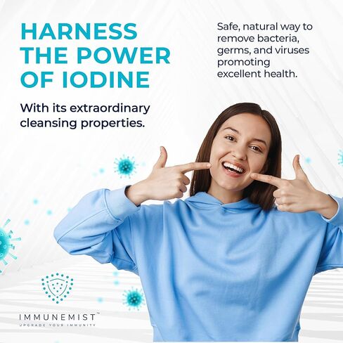 ImmuneMist™ Oral Cleanse - Iodine Throat Spray for Cold & Flu Relief - Oral Cleansing Against Bacteria, Germs, and Viruses - Immune Support up to 250 Doses - Made in The USA in Kuwait