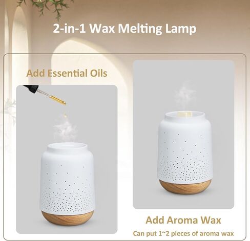 SIAXOLO Ceramic Wax Melt Warmer for Scented Wax, Candle Wax Warmer for Home Office, Wax Burner Fragrance Wax Warmer as Gifts for Mom Women in Saudi Arabia