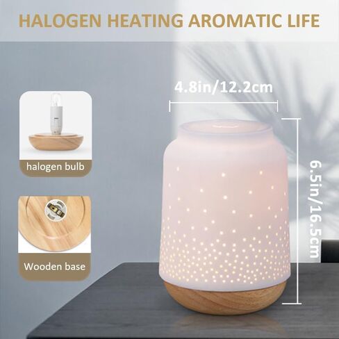 SIAXOLO Ceramic Wax Melt Warmer for Scented Wax, Candle Wax Warmer for Home Office, Wax Burner Fragrance Wax Warmer as Gifts for Mom Women in Saudi Arabia
