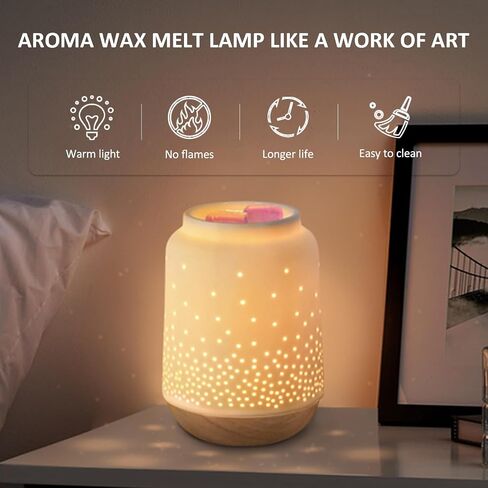 SIAXOLO Ceramic Wax Melt Warmer for Scented Wax, Candle Wax Warmer for Home Office, Wax Burner Fragrance Wax Warmer as Gifts for Mom Women in Saudi Arabia