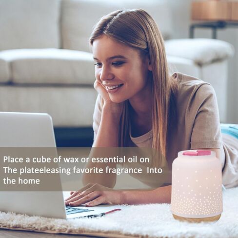 SIAXOLO Ceramic Wax Melt Warmer for Scented Wax, Candle Wax Warmer for Home Office, Wax Burner Fragrance Wax Warmer as Gifts for Mom Women in Saudi Arabia