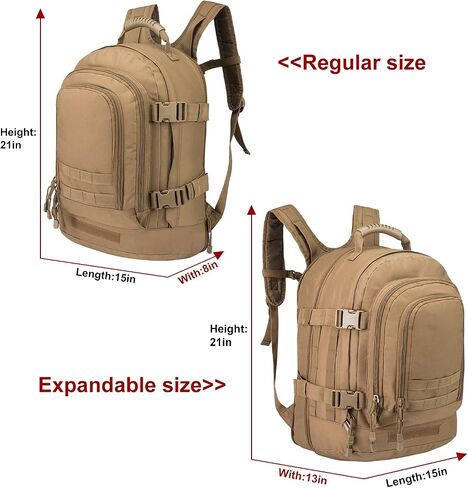 Large 3 Day Expandable 39L-64L Backpack Military Tactical Hiking Camping Daypack in Saudi Arabia