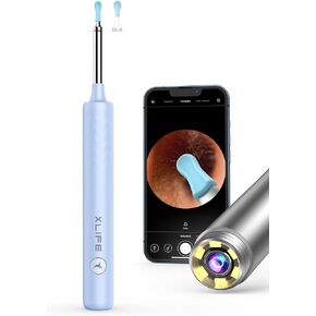 Xlife Earwax Removal Tool with 6 Led Lights,1080p FHD Camera Ear Cleaner, Ear Camera with A Intelligent Gyroscope for iPhone ONLY (Blue) in Kuwait