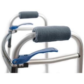 Universal Walker Hand Grip Covers - Luxurious Soft Fleece with Sculpted Memory Foam Cores (Gray) in Saudi Arabia