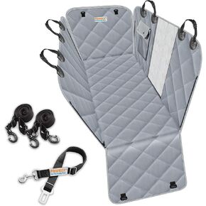 PAWBEE Dog Car Seat Covers - Nonslip Scratchproof Dog Car Seat Cover - Waterproof Back Seat Cover for Pets – SUV, Truck, Car Pet Hammock with Front Mesh Window - Heavy-Duty Car Seat Covers for Dogs in Kuwait