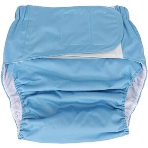 Adult Cloth Diaper, Waterproof & Reusable Elderly Incontinence Protection Nappies Underwear with Maximum Absorbency for Men or Women, Waist: 19.7-49.9inch(Gray)