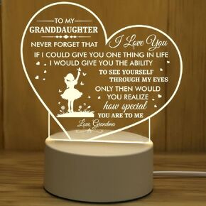 Myfihu Granddaughter Night Light هدايا حفيدة من الجدة، هدايا الجدة لعيد ميلاد الحفيدة، عيد الميلاد، التخرج، عيد الشكر، الجدة حفيدة بقيادة مصباح TNL6 in Kuwait