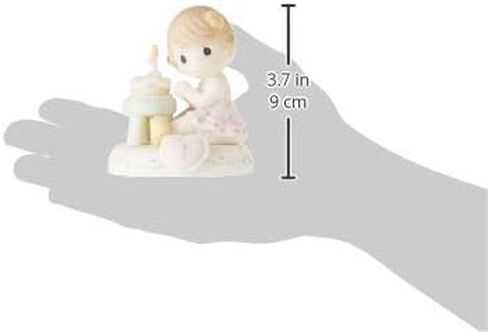 Precious Moments, Growing In Grace, Age 1, Bisque Porcelain Figurine, Brunette Girl, 142010B in Kuwait