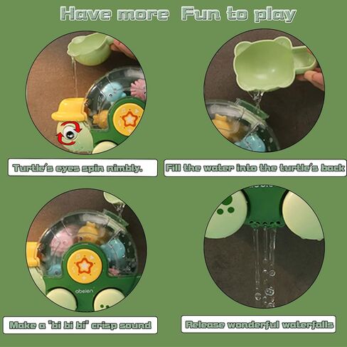 Hummigoo Bath Toys for Toddlers, 2 in 1 Swimming Turtle Bath Toy for Boys & Girls 1 2 3, Bathtub Water Pool Toy for Toddlers 6-18 Months Play for Indoor/Outdoor in Kuwait