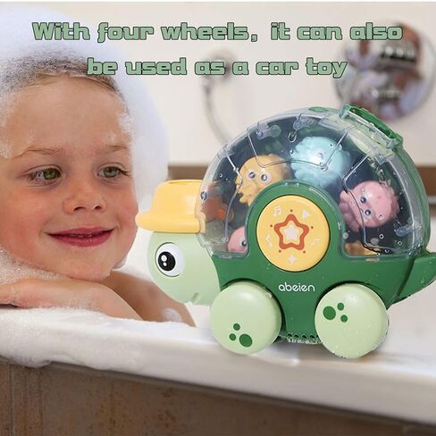 Hummigoo Bath Toys for Toddlers, 2 in 1 Swimming Turtle Bath Toy for Boys & Girls 1 2 3, Bathtub Water Pool Toy for Toddlers 6-18 Months Play for Indoor/Outdoor in Kuwait