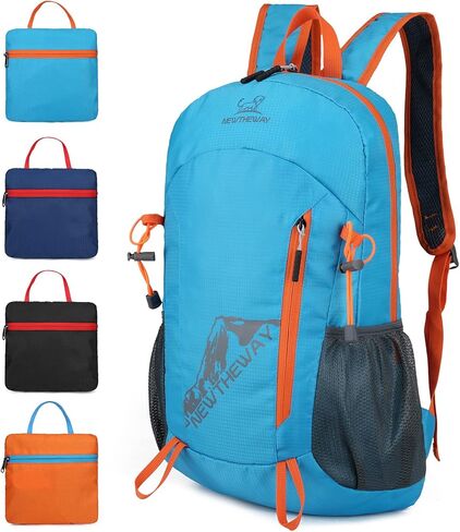 Esup 20L حقيبة ظهر خفيفة الوزن للمشي لمسافات طويلة قابلة للطي صغيرة للسفر حقيبة ظهر للتخييم للنساء والرجال (أسود) in Kuwait