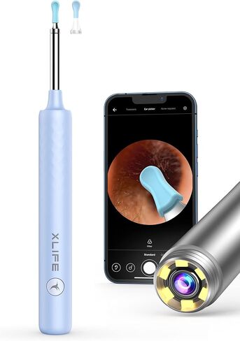 Xlife Earwax Removal Tool with 6 Led Lights,1080p FHD Camera Ear Cleaner, Ear Camera with A Intelligent Gyroscope for iPhone ONLY (Blue) in Kuwait