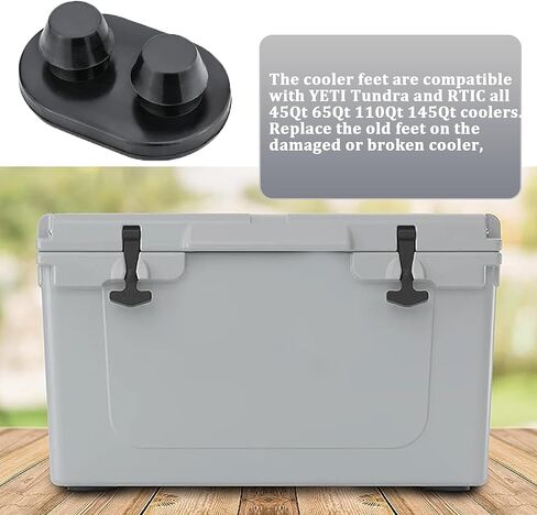 Replacement YETI Cooler Feet Non-Slip Rubber Feet, Cooler Non-Slip Rubber Feet Pads Fits for YETI and RTIC Coolers Models 45qt 65qt 110qt 145qt, 2Pcs in Kuwait
