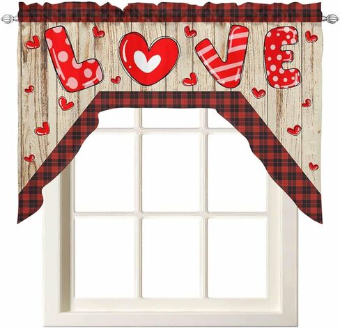 BEMIGO Swag Valances for Windows, Easter Egg Bunny Kitchen Window Curtains Over Sink, Spring Flower Rod Pocket Window Valences Swag Curtains, 2 Panel 36 Inches Length in Kuwait