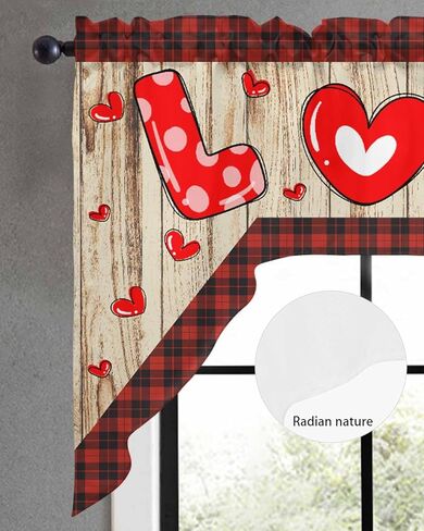 BEMIGO Swag Valances for Windows, Easter Egg Bunny Kitchen Window Curtains Over Sink, Spring Flower Rod Pocket Window Valences Swag Curtains, 2 Panel 36 Inches Length in Kuwait