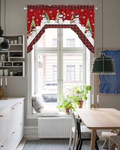 BEMIGO Swag Valances for Windows, Easter Egg Bunny Kitchen Window Curtains Over Sink, Spring Flower Rod Pocket Window Valences Swag Curtains, 2 Panel 36 Inches Length in Kuwait