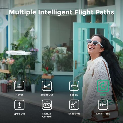 كاميرا HOVERAir X1 ذاتية الطيران، التقاط فيديو HDR بحجم الجيب، إقلاع راحة اليد، مسارات طيران ذكية، وضع Follow-Me، كاميرا عمل قابلة للطي مع تحكم بدون استخدام اليدين، أسود (كومبو) in Kuwait