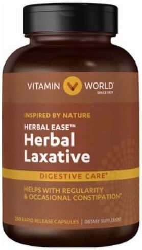 Vitamin World Herbal Ease Herbal Laxative Digestive Care 250 rapid release capsules in Kuwait