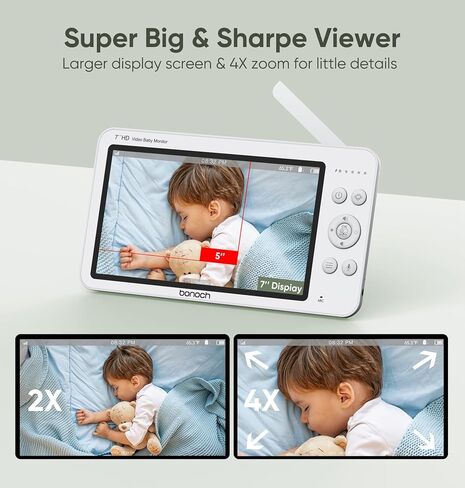 bonoch 7 inch 720p Parent Unit, Standalone Monitor Baby Camera, Replacement for BBM01/ BBM03/ BBM05 (NOT Compatible with BBM04 Camera Units) in Kuwait