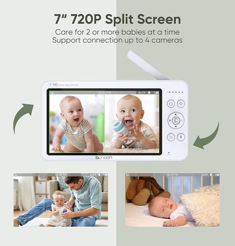 bonoch 7 inch 720p Parent Unit, Standalone Monitor Baby Camera, Replacement for BBM01/ BBM03/ BBM05 (NOT Compatible with BBM04 Camera Units) in Kuwait