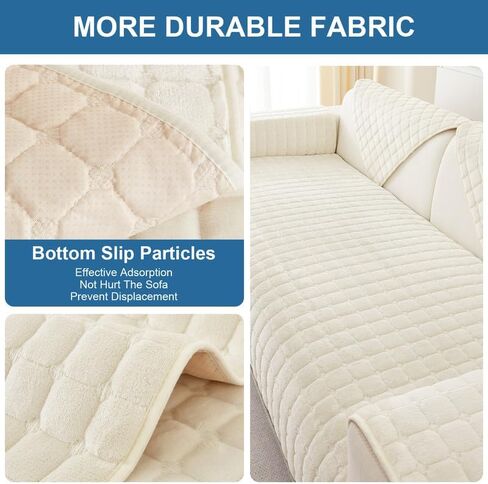 غطاء أريكة مقسم من JIAN YA NA، غطاء أريكة مضاد للانزلاق للحيوانات الأليفة والأطفال - أغطية أريكة واقية للأثاث لـ 3 وسائد للأريكة ذات المقعدين ومسند للذراع على شكل حرف L (قطعة واحدة فقط) in Kuwait