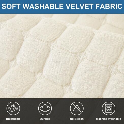 غطاء أريكة مقسم من JIAN YA NA، غطاء أريكة مضاد للانزلاق للحيوانات الأليفة والأطفال - أغطية أريكة واقية للأثاث لـ 3 وسائد للأريكة ذات المقعدين ومسند للذراع على شكل حرف L (قطعة واحدة فقط) in Kuwait