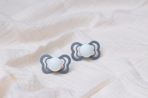 BIBS Supreme Baby Pacifier 2-Pack | Made in Denmark | BPA Free Dummy Soother, Symmetrical Nipple. Silicone, Size 2 (6-18 Months), Sage Glow/Cloud Glow in Saudi Arabia