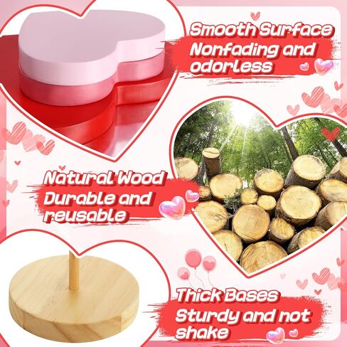 علامة خشبية على شكل قلب لعيد الحب، مجموعة مكعبات قلب ثابتة وطويلة، قابلة لإعادة الاستخدام لطاولة عشاء رومانسية عيد الحب، علامات زخرفية مركزية لغرفة المعيشة والمطبخ وديكور الذكرى السنوية للزفاف، 3 قطع in Kuwait