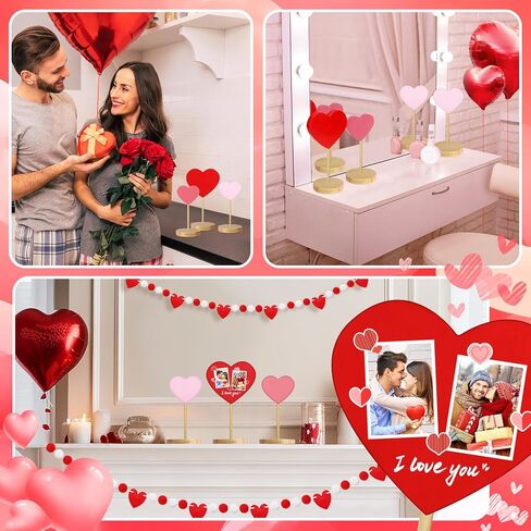 علامة خشبية على شكل قلب لعيد الحب، مجموعة مكعبات قلب ثابتة وطويلة، قابلة لإعادة الاستخدام لطاولة عشاء رومانسية عيد الحب، علامات زخرفية مركزية لغرفة المعيشة والمطبخ وديكور الذكرى السنوية للزفاف، 3 قطع in Kuwait