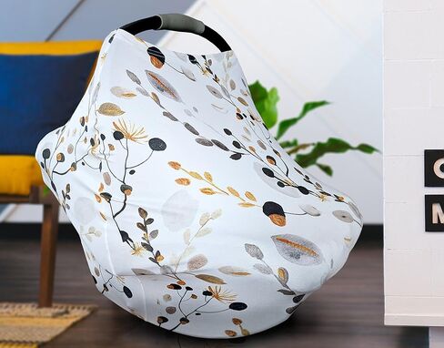 غطاء 4 في 1 فائق النعومة ومطاط وواسع متعدد الاستخدامات للرضاعة ومقعد السيارة وعربة الأطفال والوشاح وعربة التسوق - أفضل الهدايا من بوبي بيبي (فاخر) in Kuwait