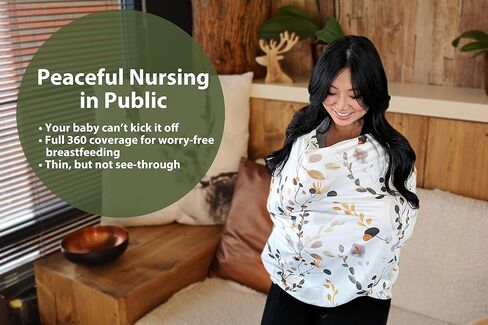 غطاء 4 في 1 فائق النعومة ومطاط وواسع متعدد الاستخدامات للرضاعة ومقعد السيارة وعربة الأطفال والوشاح وعربة التسوق - أفضل الهدايا من بوبي بيبي (فاخر) in Kuwait