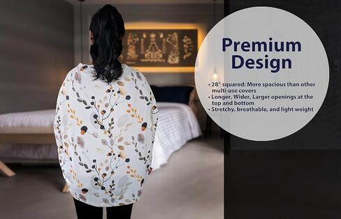 غطاء 4 في 1 فائق النعومة ومطاط وواسع متعدد الاستخدامات للرضاعة ومقعد السيارة وعربة الأطفال والوشاح وعربة التسوق - أفضل الهدايا من بوبي بيبي (فاخر) in Kuwait