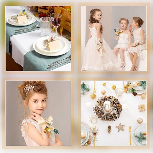 Auidy_6TXD باقة زهور مجففة صغيرة مجموعة من 6 زهور مجففة بوهو باقة وصيفة العروس زهور جافة قطع مركزية للطاولة صندوق هدايا لوصيفة العروس زهرة فتاة لحفل زفاف بوهو، ديكور زجاجة طاولة كعكة عيد الميلاد in Kuwait