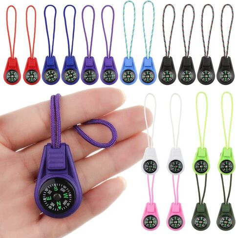 Mini Compass for Kids Compass Keychain，Button Compass Bulk kit，Paracord Hiking Survival Small Compasses，Kids Scout Compass. in Kuwait