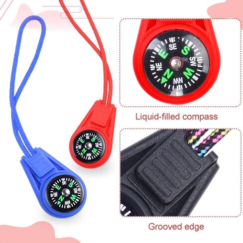 Mini Compass for Kids Compass Keychain，Button Compass Bulk kit，Paracord Hiking Survival Small Compasses，Kids Scout Compass. in Kuwait